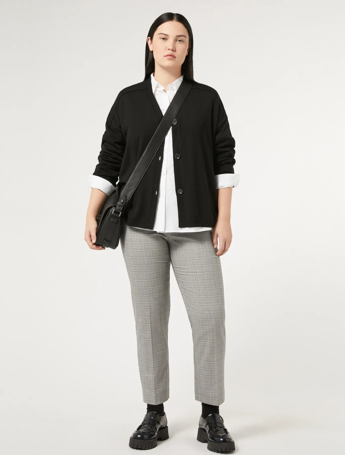 Marina Rinaldi Cardigan en fil de maille et laine NOIR Sale