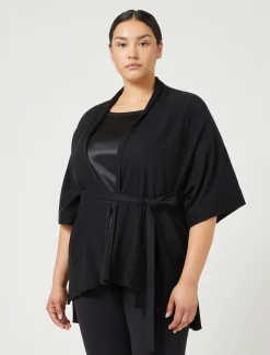 Marina Rinaldi Cardigan en fil de viscose NOIR Discount