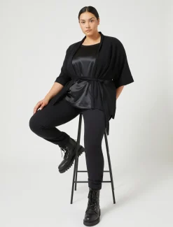 Marina Rinaldi Cardigan en fil de viscose NOIR Discount