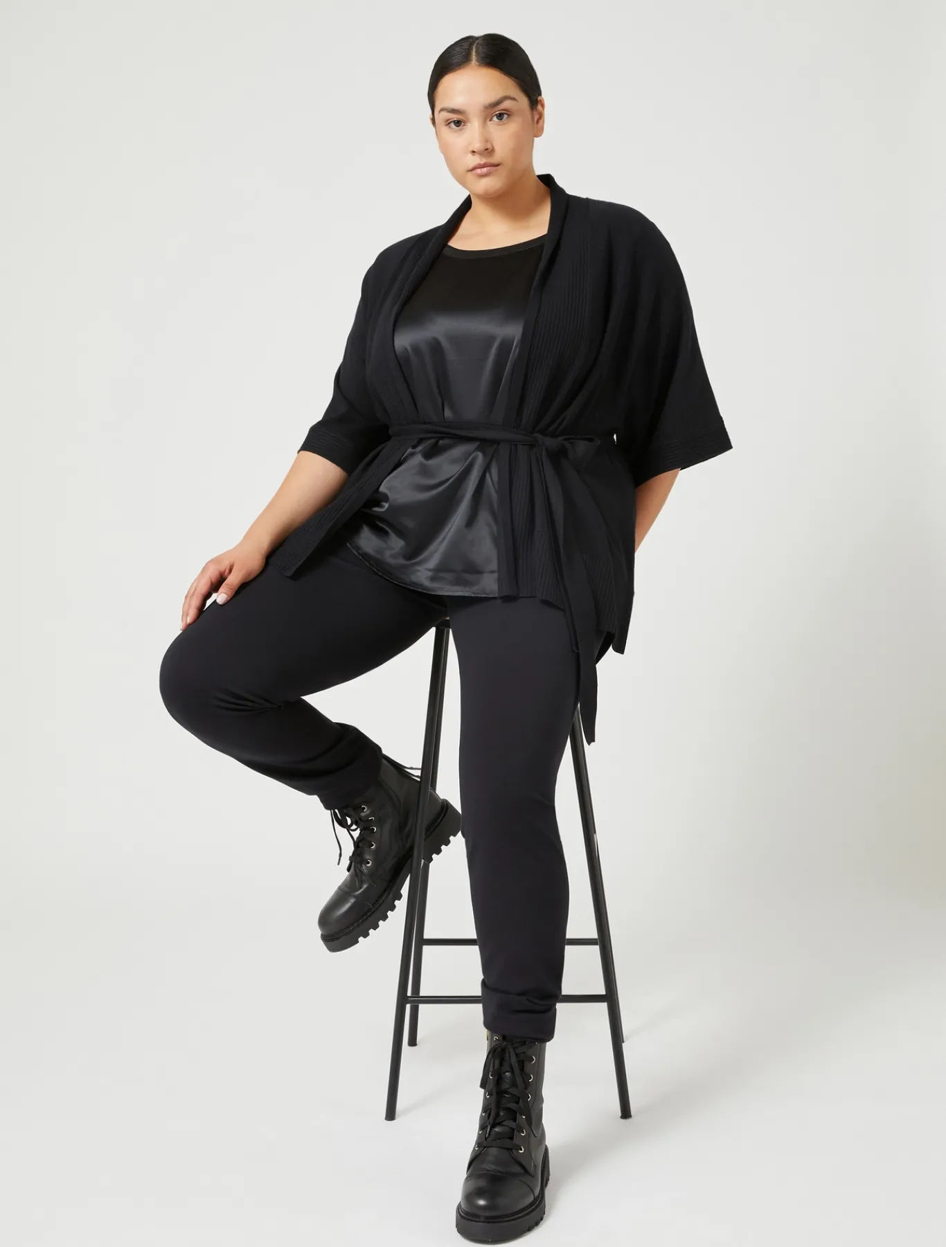 Marina Rinaldi Cardigan en fil de viscose NOIR Discount