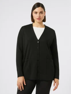 Marina Rinaldi Cardigan en laine NOIR Clearance
