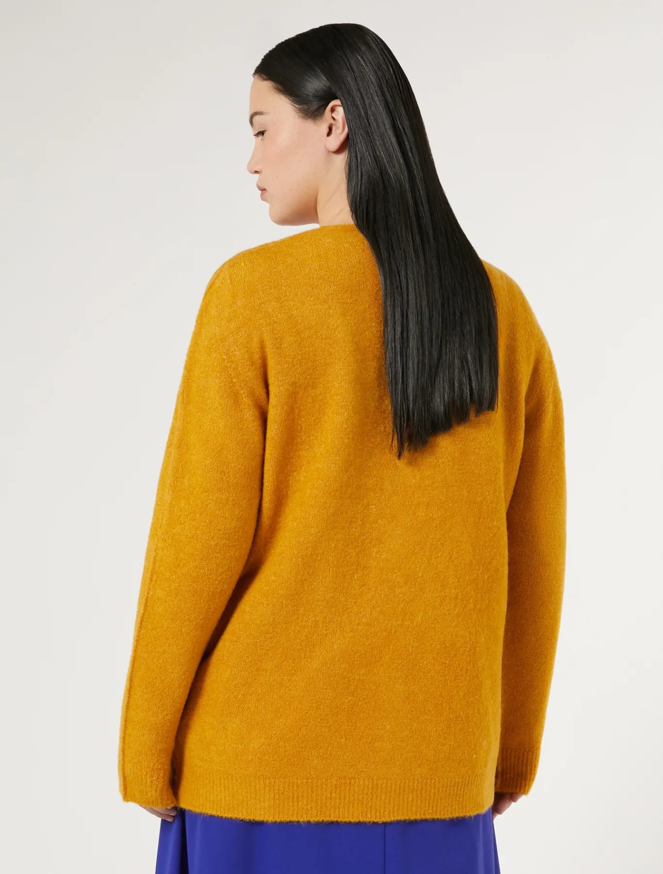 Marina Rinaldi Cardigan en laine doule MOUTARDE Best
