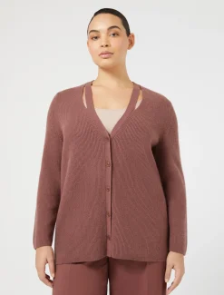 Marina Rinaldi Cardigan en laine et cachemire ROUILLE Fashion