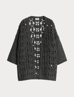 Marina Rinaldi Cardigan en laine et lurex GRISFONCE Clearance