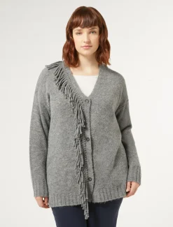 Marina Rinaldi Cardigan en laine mélangée GRISMOYEN Outlet