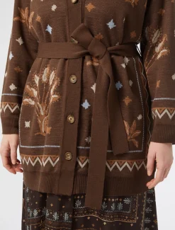 Marina Rinaldi Cardigan en laine mélangée BRUN Clearance