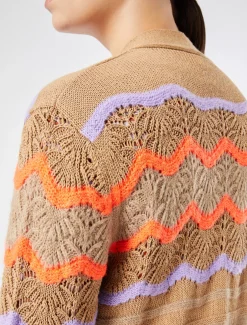 Marina Rinaldi Cardigan en laine mélangée NOISETTE Sale