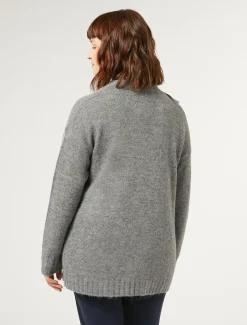 Marina Rinaldi Cardigan en laine mélangée GRISMOYEN Outlet