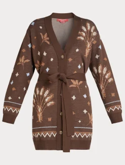 Marina Rinaldi Cardigan en laine mélangée BRUN Clearance