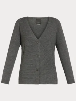 Marina Rinaldi Cardigan en laine mélangée GRISBLEU Clearance
