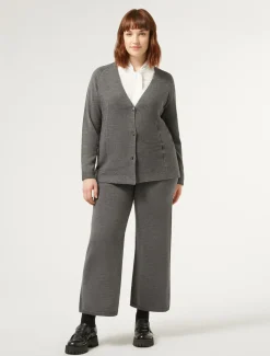 Marina Rinaldi Cardigan en laine mélangée GRISBLEU Clearance