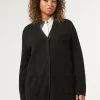 Marina Rinaldi Cardigan en laine mélangée avec strass NOIR Discount