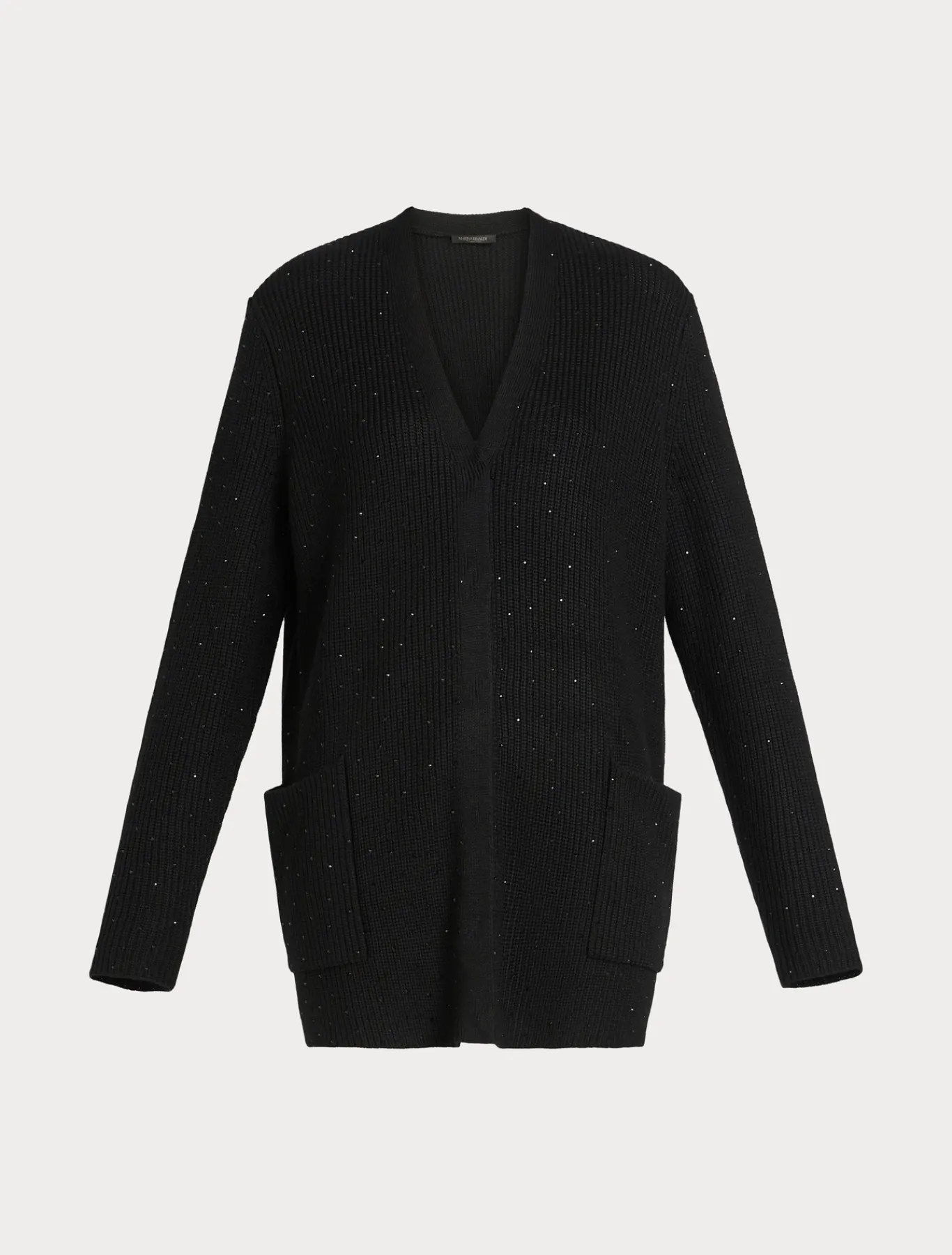 Marina Rinaldi Cardigan en laine mélangée avec strass NOIR Discount