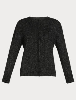 Marina Rinaldi Cardigan en mélange de laine et lurex NOIR Clearance