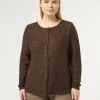 Marina Rinaldi Cardigan en mohair et paillettes MARRONFONCE Clearance