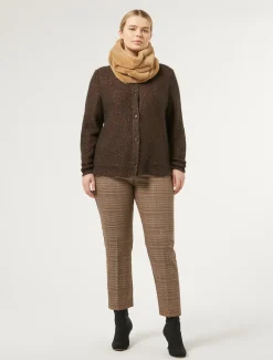 Marina Rinaldi Cardigan en mohair et paillettes MARRONFONCE Clearance