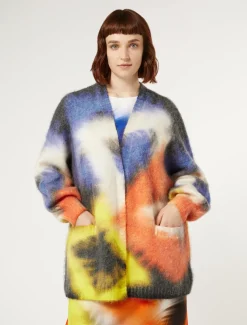 Marina Rinaldi Cardigan en mohair mélangé NOIR Clearance