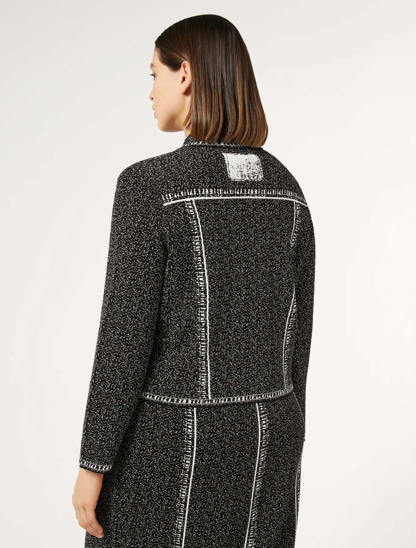 Marina Rinaldi Cardigan en viscose jacquard NOIRBLANC Hot