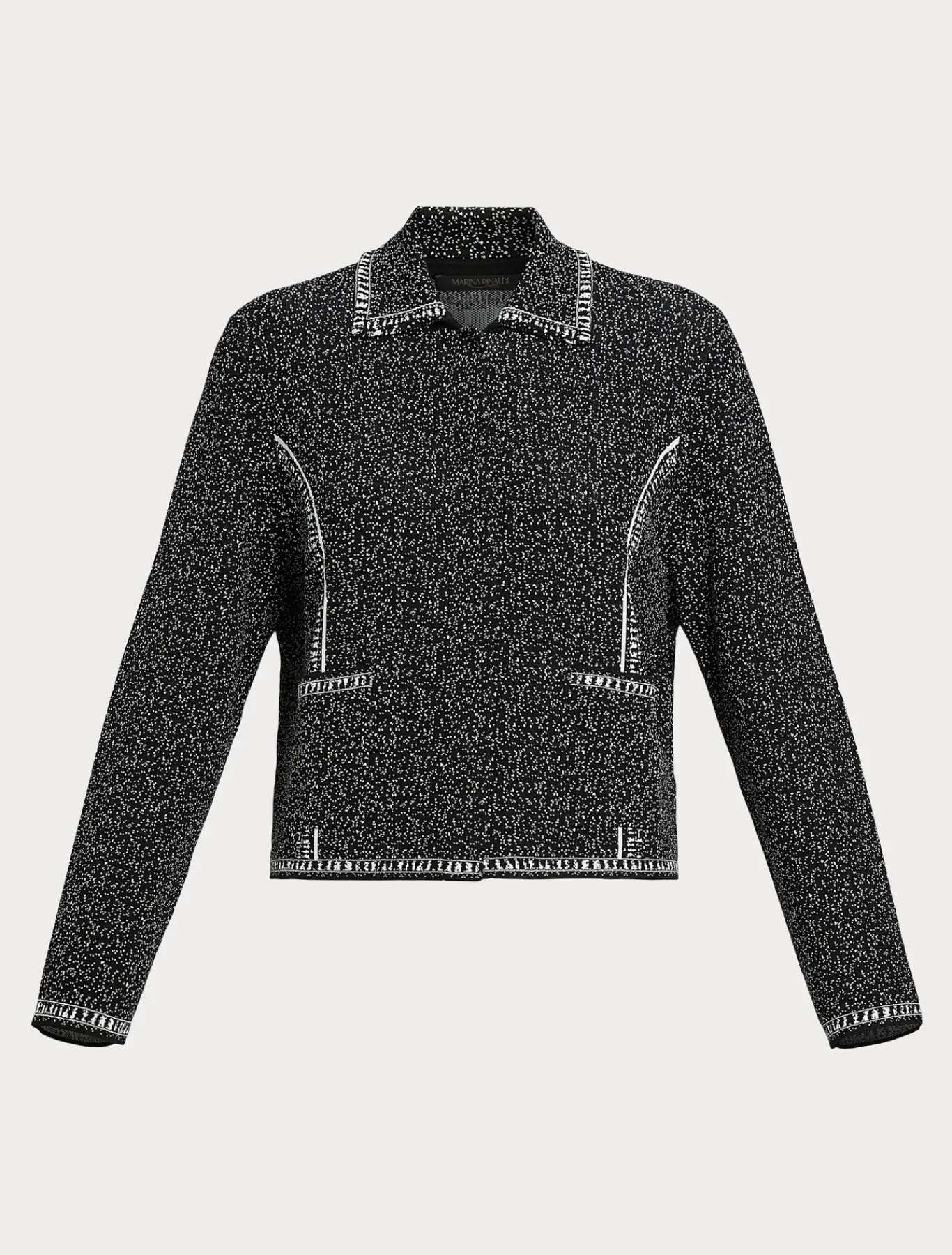 Marina Rinaldi Cardigan en viscose jacquard NOIRBLANC Hot
