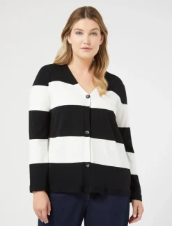 Marina Rinaldi Cardigan en viscose stretch NOIR Best
