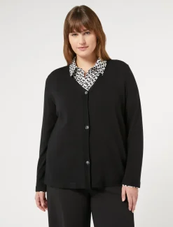 Marina Rinaldi Cardigan en viscose stretch NOIR New