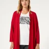 Marina Rinaldi Cardigan en viscose stretch crêpe ROUGE New