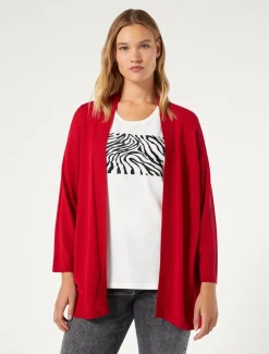 Marina Rinaldi Cardigan en viscose stretch crêpe ROUGE New
