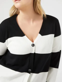 Marina Rinaldi Cardigan en viscose stretch NOIR Best