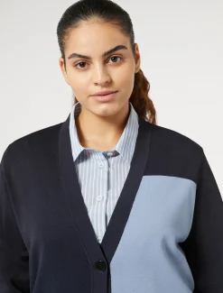 Marina Rinaldi Cardigan en viscose stretch BLEUNUIT Clearance