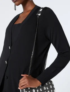 Marina Rinaldi Cardigan long en viscose NOIR Outlet