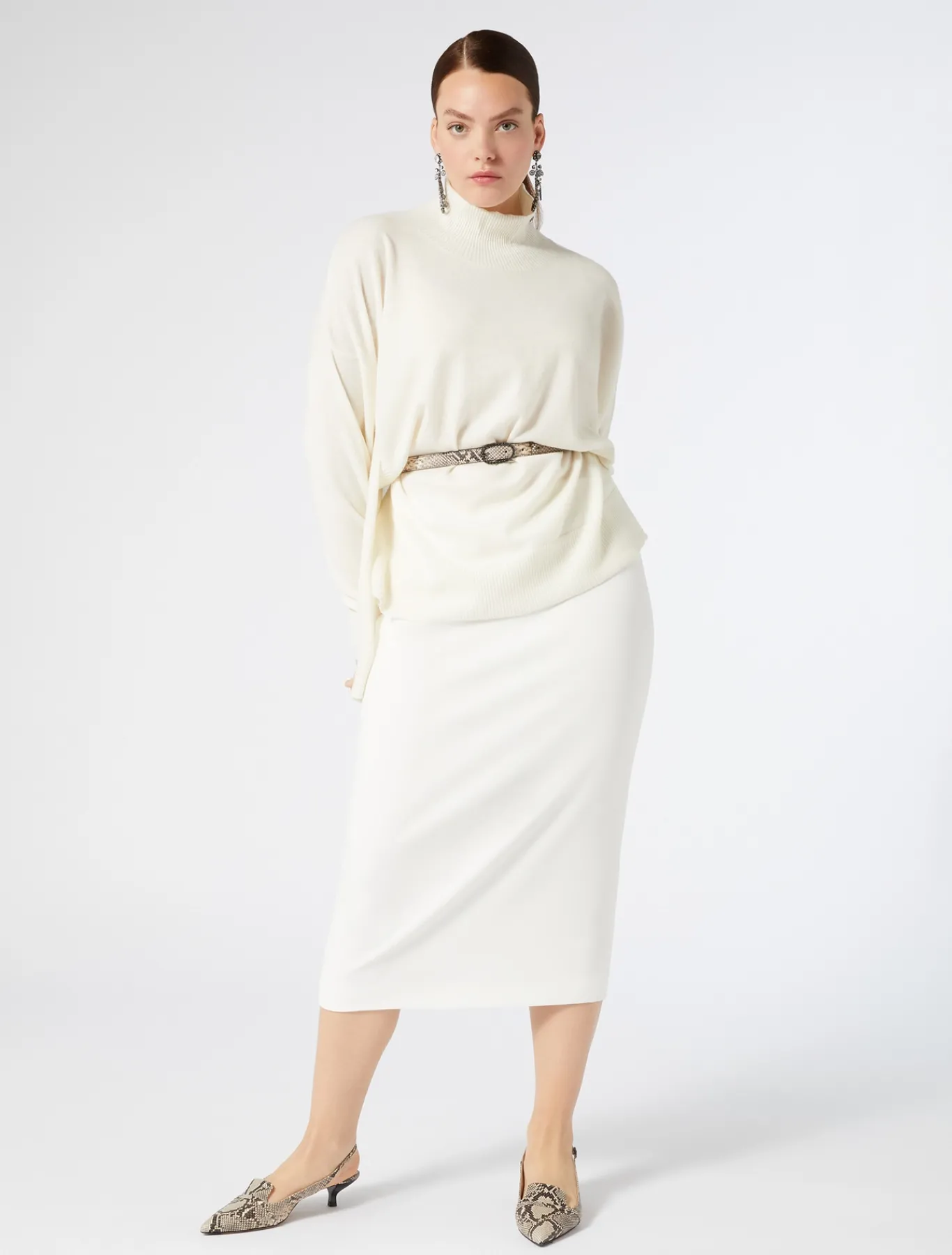 Marina Rinaldi Ceinture en cuir à imprimé animalier ROCHE Discount