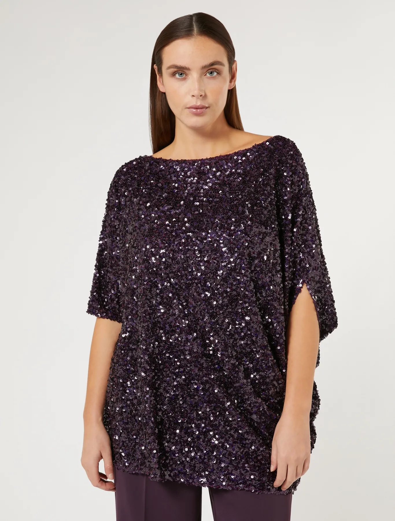 Marina Rinaldi Chemise à paillettes BORDEAUX Fashion