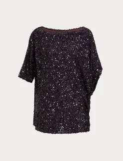 Marina Rinaldi Chemise à paillettes BORDEAUX Fashion