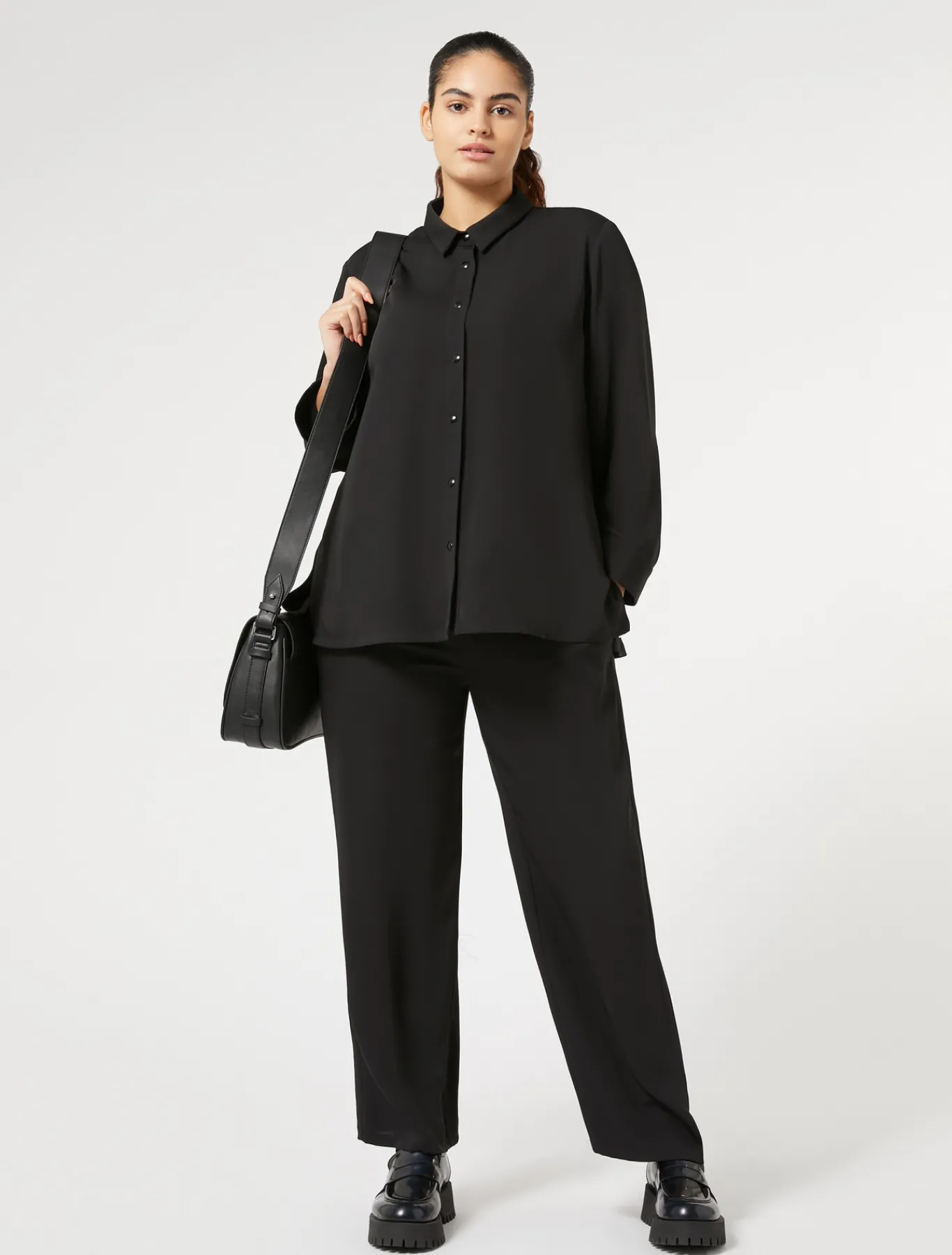 Marina Rinaldi Chemise en cady léger NOIR Best