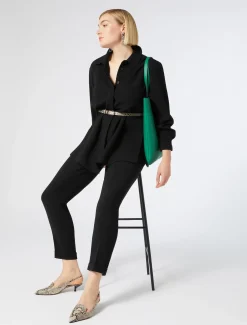 Marina Rinaldi Chemise en cady triacétate NOIR Outlet