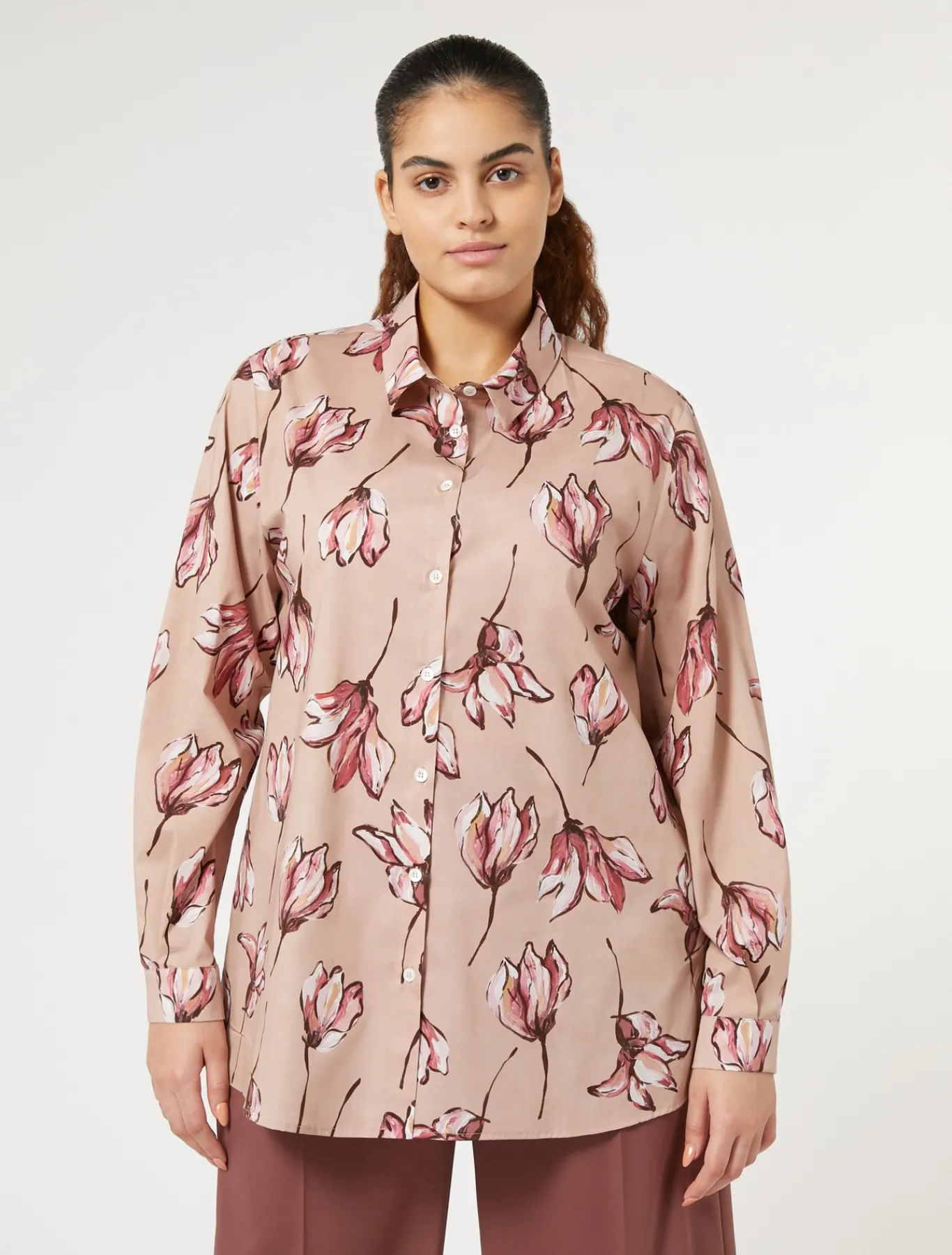 Marina Rinaldi Chemise en coton imprimé ROSE Clearance