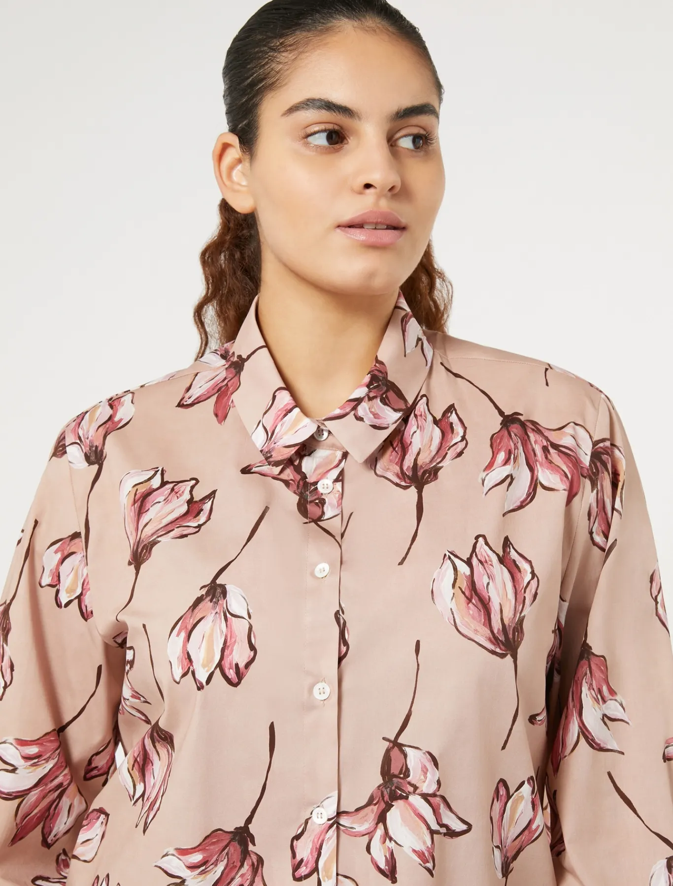Marina Rinaldi Chemise en coton imprimé ROSE Clearance