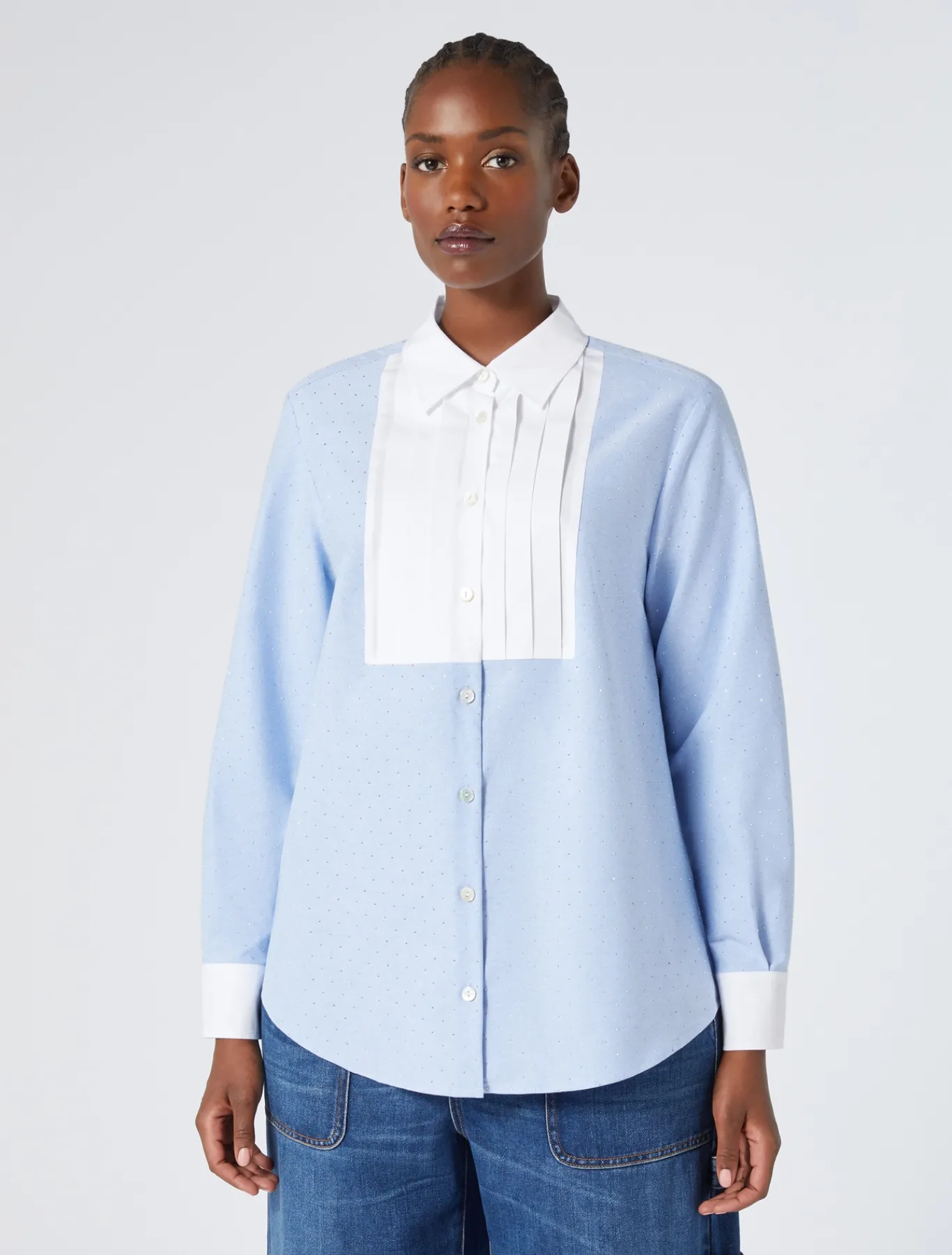 Marina Rinaldi Chemise en coton Oxford AZURE Hot