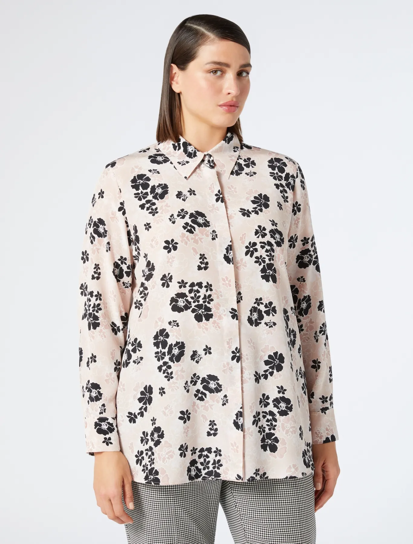 Marina Rinaldi Chemise en crêpe de Chine de soie ROSE Clearance
