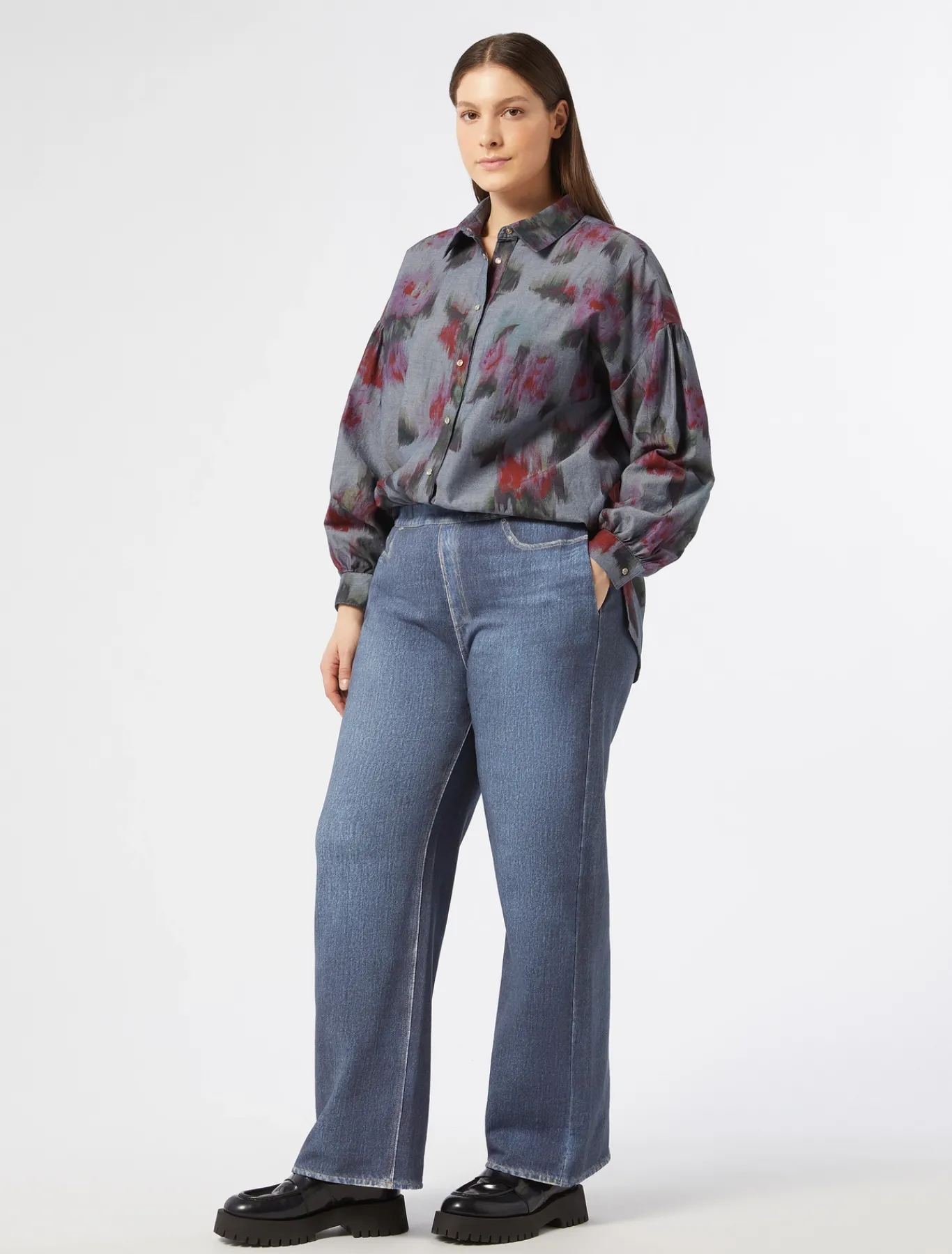 Marina Rinaldi Chemise en denim chambray BLEU Hot
