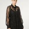Marina Rinaldi Chemise en dentelle à paillettes NOIR Hot