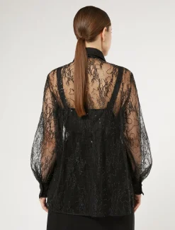 Marina Rinaldi Chemise en dentelle à paillettes NOIR Hot