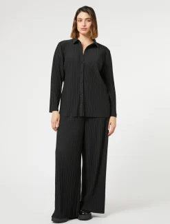 Marina Rinaldi Chemise en jersey plissé NOIR New