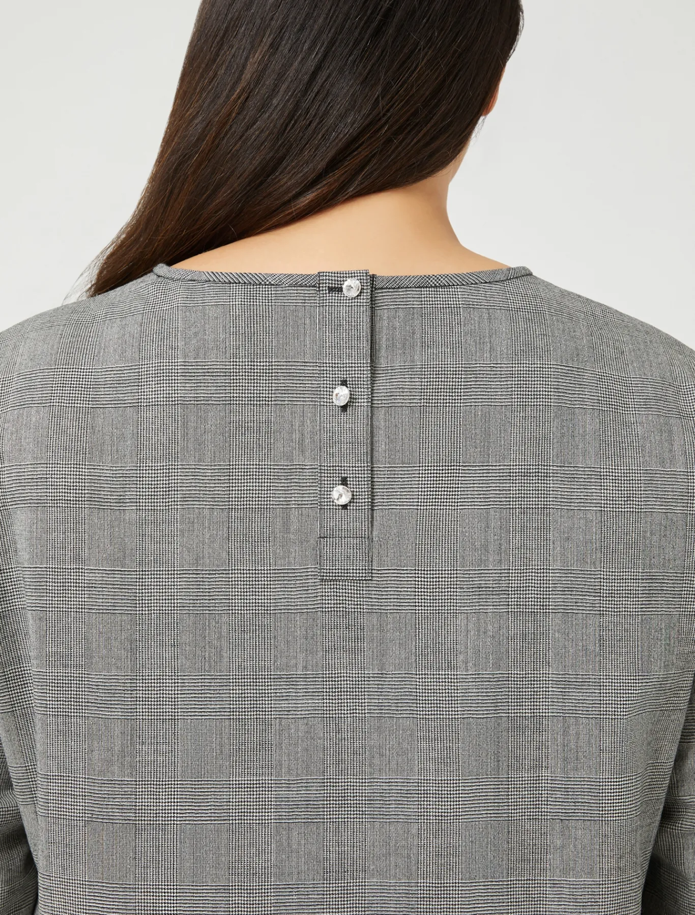 Marina Rinaldi Chemise en laine foulée NOIRBLANC Sale