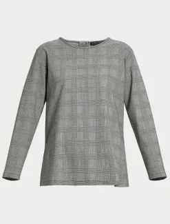 Marina Rinaldi Chemise en laine foulée NOIRBLANC Sale
