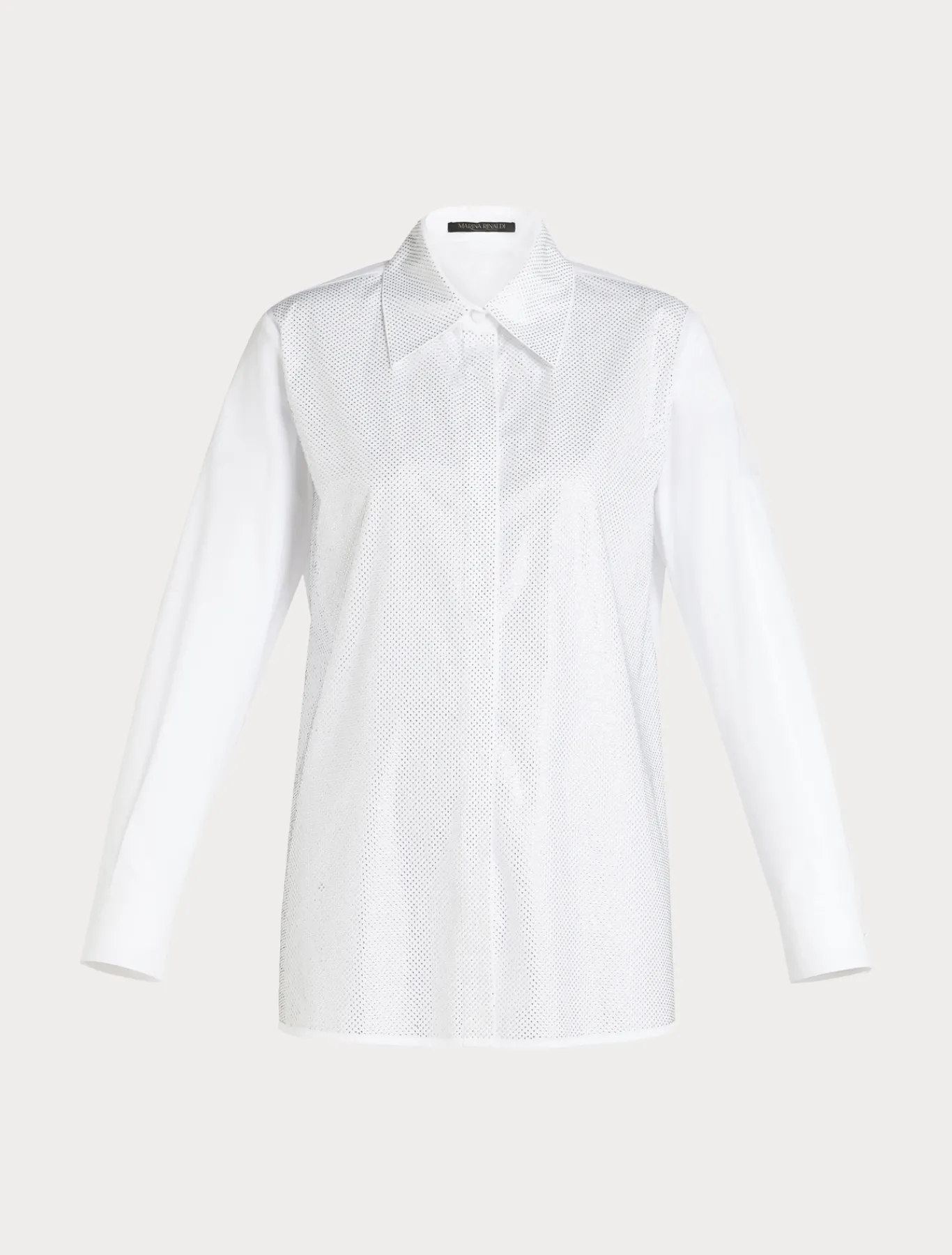 Marina Rinaldi Chemise en popeline avec strass BLANCNEUTRE Clearance