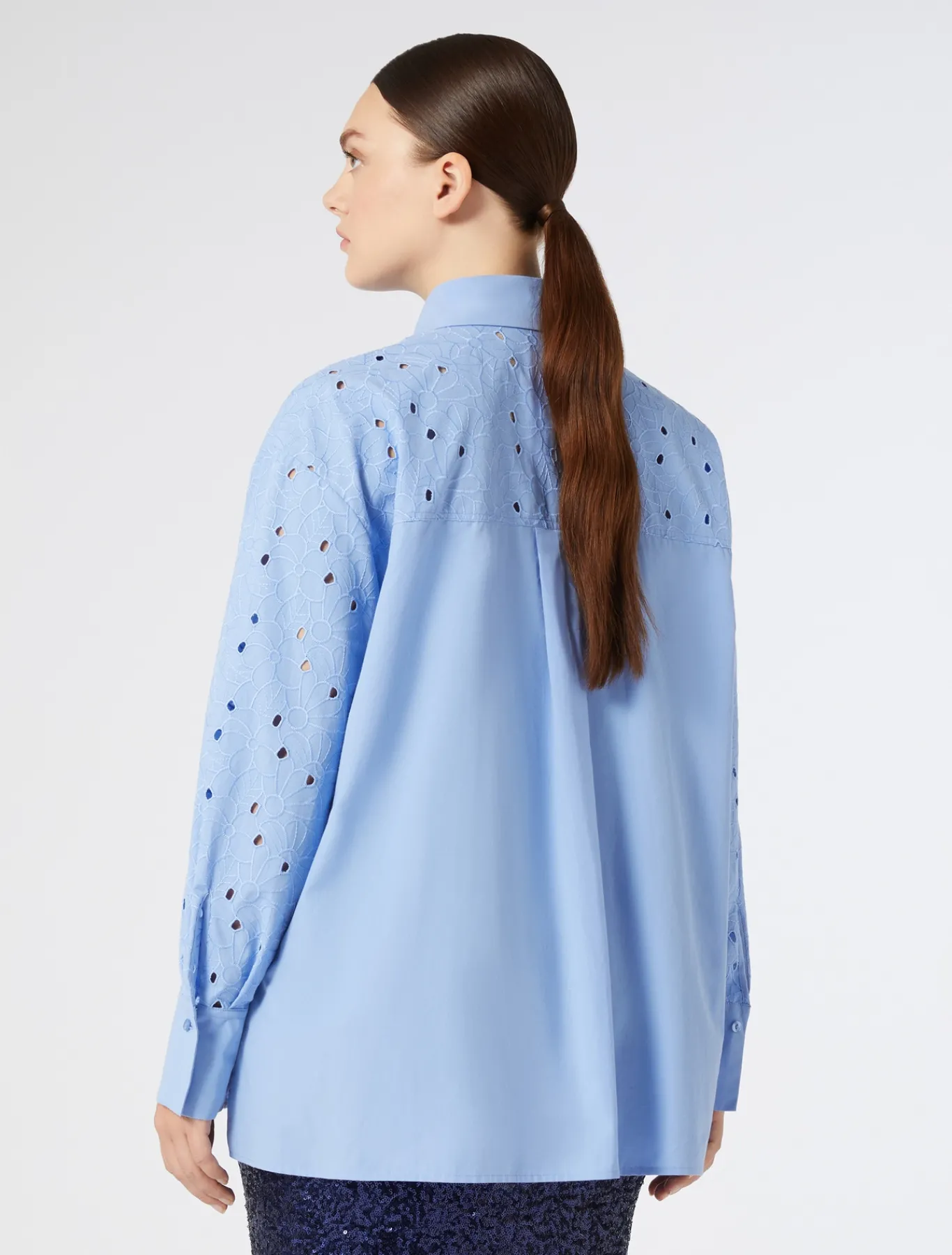 Marina Rinaldi Chemise en popeline brodée GRISBLEU Best