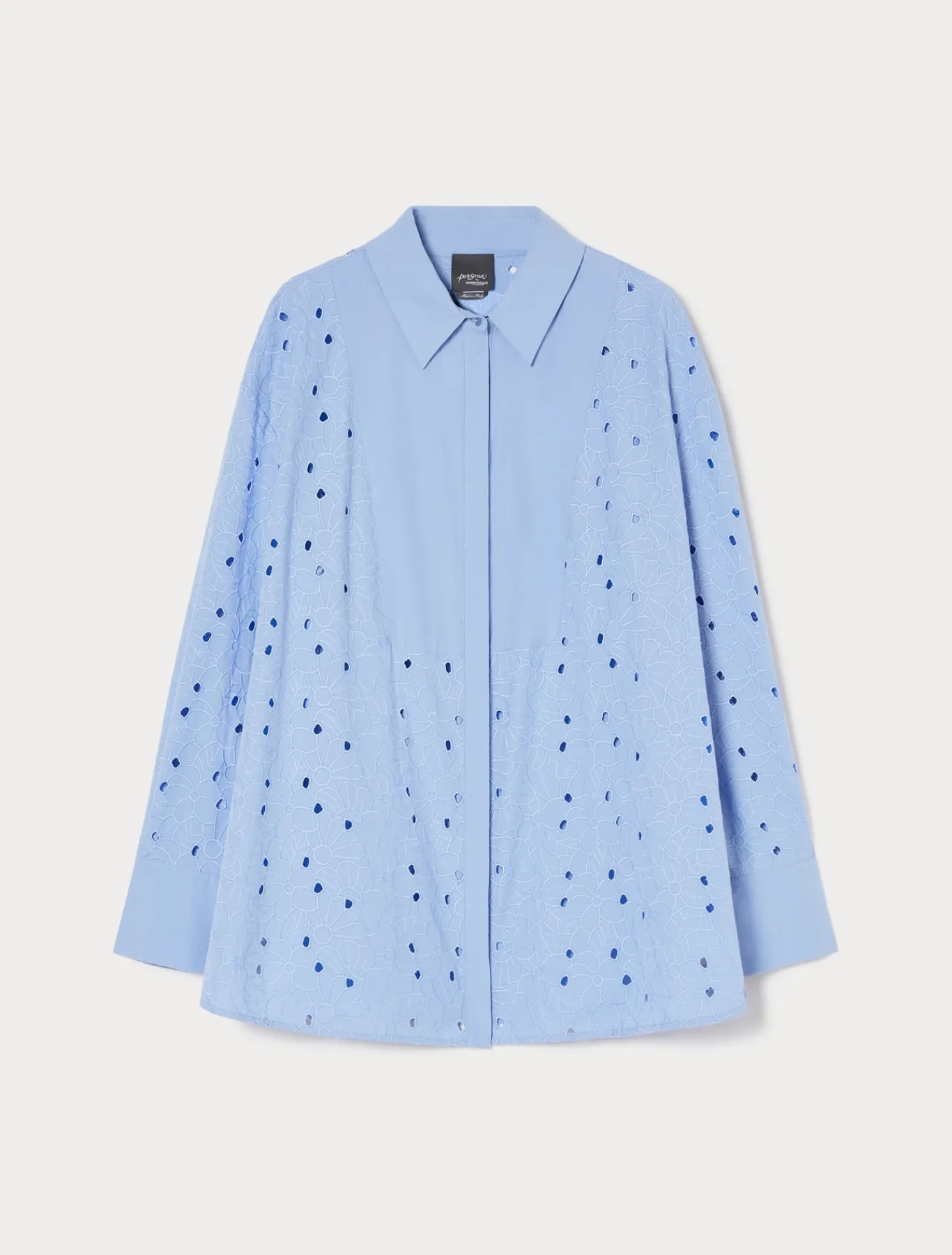 Marina Rinaldi Chemise en popeline brodée GRISBLEU Best