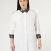 Marina Rinaldi Chemise en popeline de coton BLANCNEUTRE Outlet