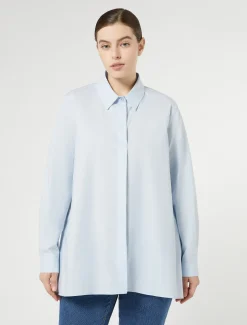 Marina Rinaldi Chemise en popeline de coton AZURE Discount